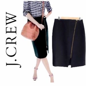 NEW J Crew Assymetrical Zipper Pencil Skirt